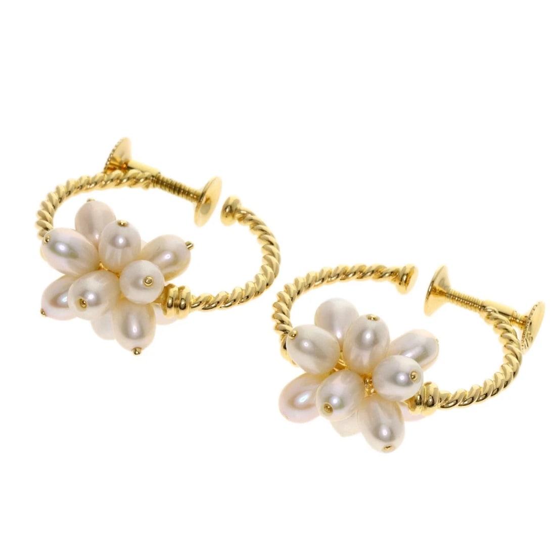 TASAKI PEARL HOOPS EARRING K18 YELLOW GOLD: TASAKI Pearl hoops Earring K18 Yellow Gold Brand: TASAKI Type/Style: Earring Material: K18 Yellow Gold, Color: Gold Size: Top Size:1.0inch/26.2x11.6x20.4mm Accessories: None Accessories No