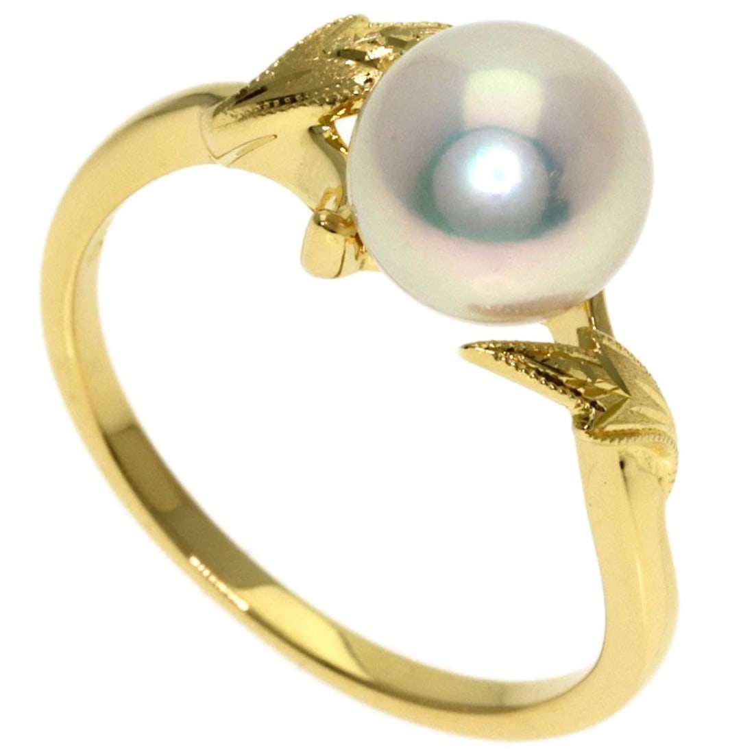 MIKIMOTO PEARL RING K18 YELLOW GOLD: MIKIMOTO Pearl Ring K18 Yellow Gold Brand: MIKIMOTO Type/Style: Ring Material: K18 Yellow Gold, Color: Gold Size: 6.5(US) Accessories: None Accessories Notice: When purchasing pre-owned goods, please