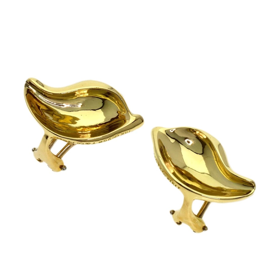 TIFFANY&CO. EARRING K18 YELLOW GOLD: TIFFANY&Co. Earring K18 Yellow Gold Brand: TIFFANY&Co. Type/Style: Earring Material: K18 Yellow Gold, Color: Gold Size: Top Size:0.5inch/11.7x21.5mm Accessories: None Accessories Notice: When