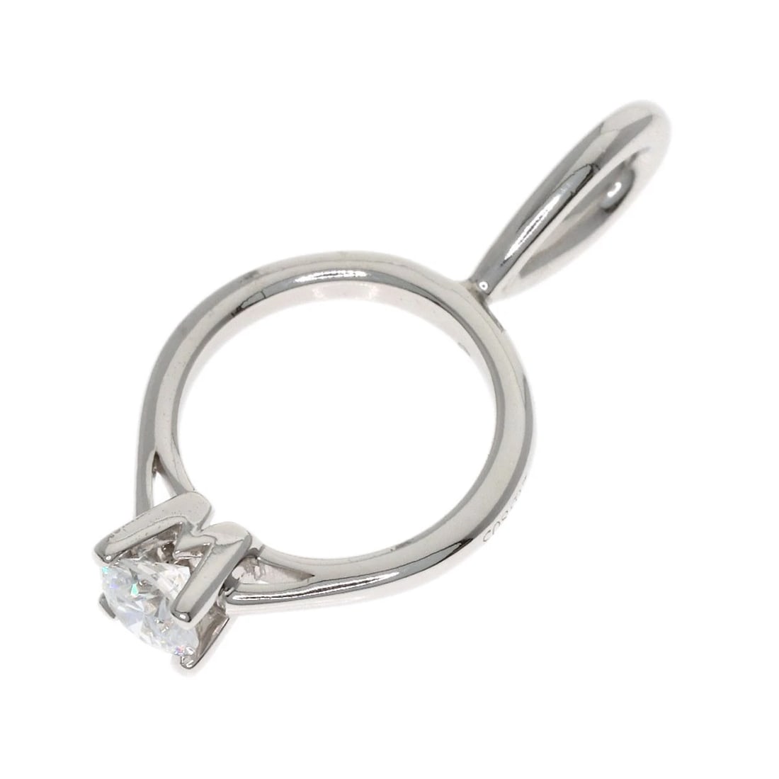 HARRY WINSTON RING DIAMOND PENDANT TOP PLATINUM PT950: HARRY WINSTON Ring Diamond Pendant top Platinum PT950 Brand: HARRY WINSTON Type/Style: Pendant top Material: Platinum PT950, Color: Silver Size: Top Size:0.9inch/22.1?11.1?3.6mm Accessories: None
