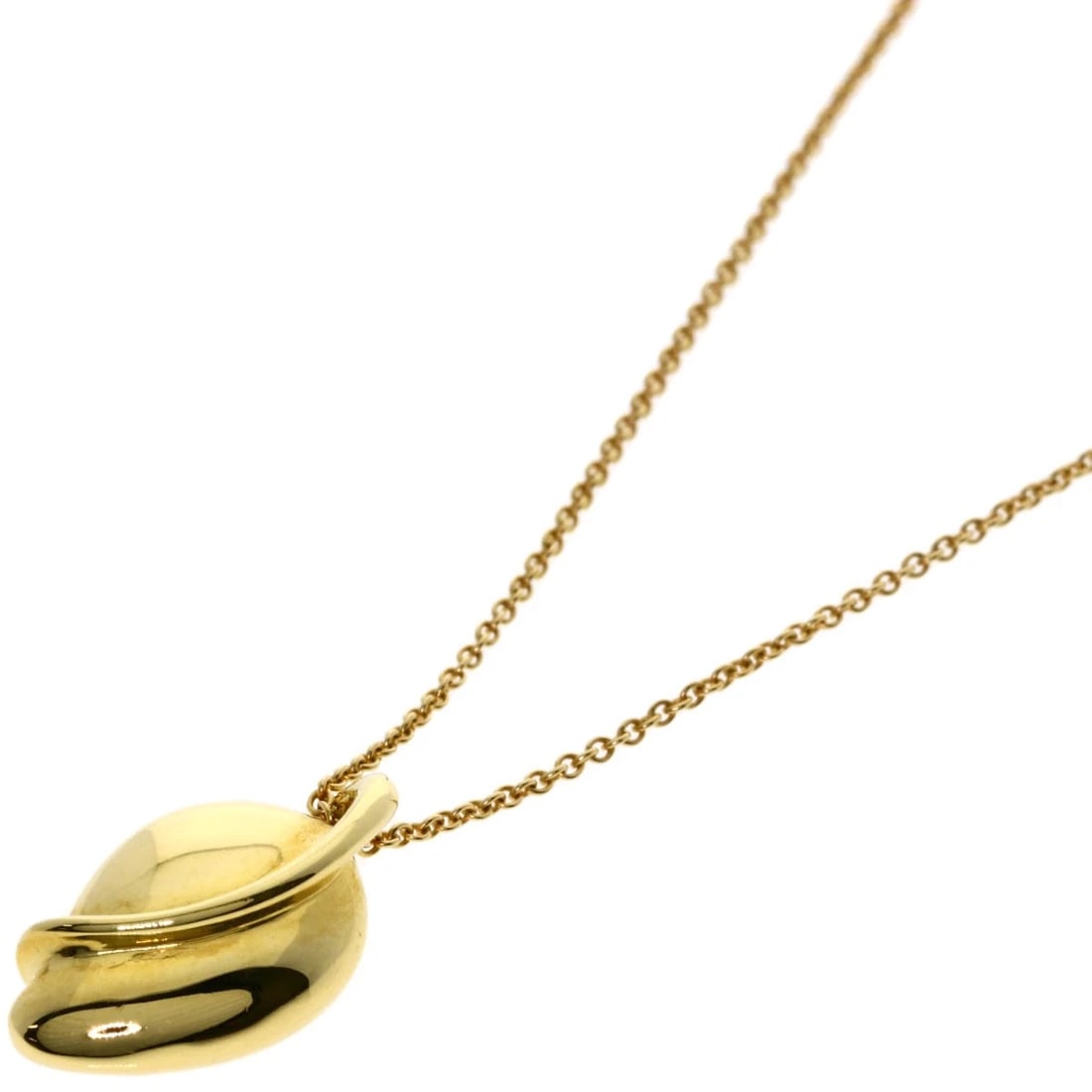 TIFFANY&CO. LEAF NECKLACE K18 YELLOW GOLD: TIFFANY&Co. Leaf Necklace K18 Yellow Gold Brand: TIFFANY&Co. Type/Style: Necklace Material: K18 Yellow Gold, Color: Gold Size: Chain Length:15.7inch/40cm Chain Width:0.4inch/1.1mm Top