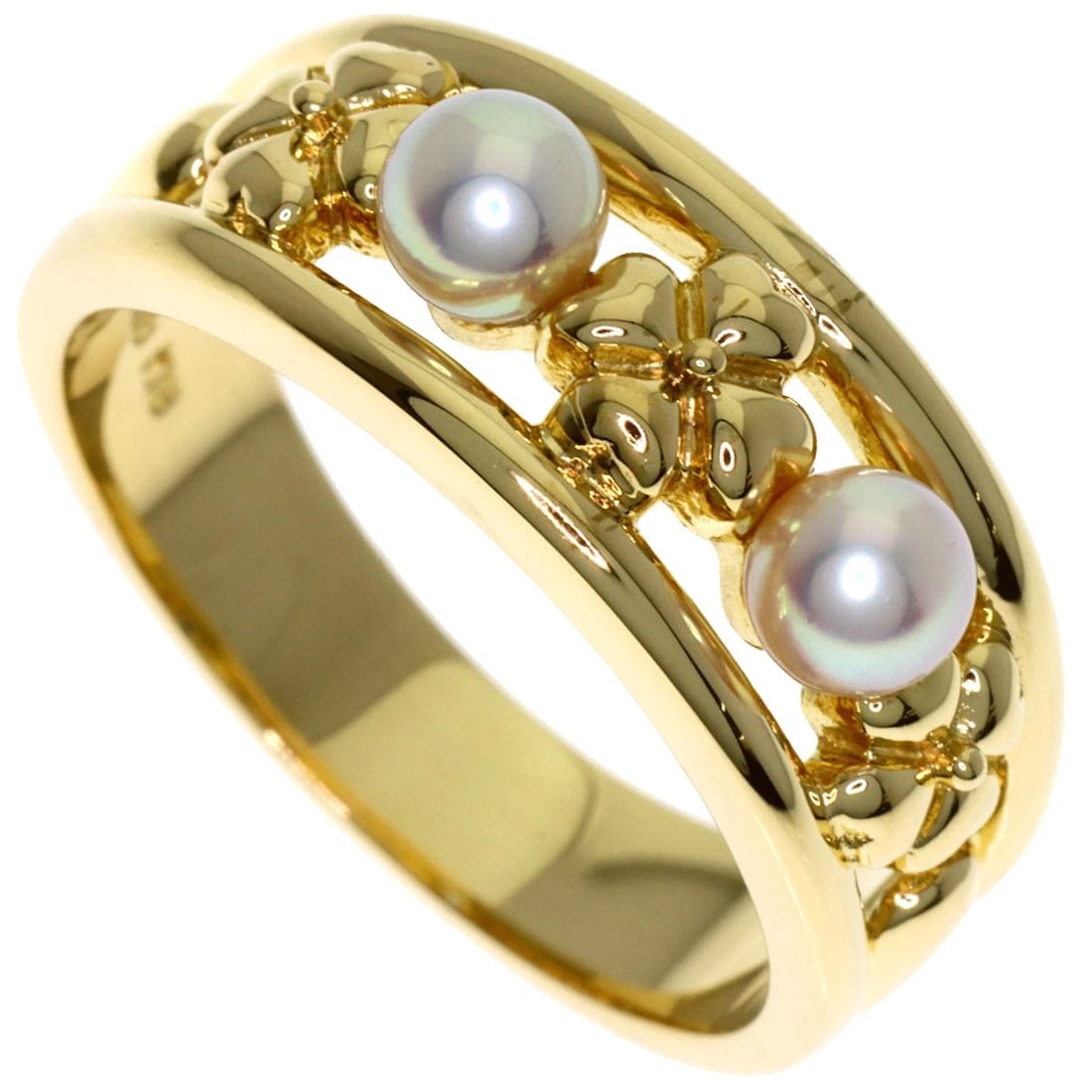 MIKIMOTO PEARL RING K18 YELLOW GOLD: MIKIMOTO Pearl Ring K18 Yellow Gold Brand: MIKIMOTO Type/Style: Ring Material: K18 Yellow Gold, Color: Gold Size: 7.5(US) Accessories: None Accessories Notice: When purchasing pre-owned go
