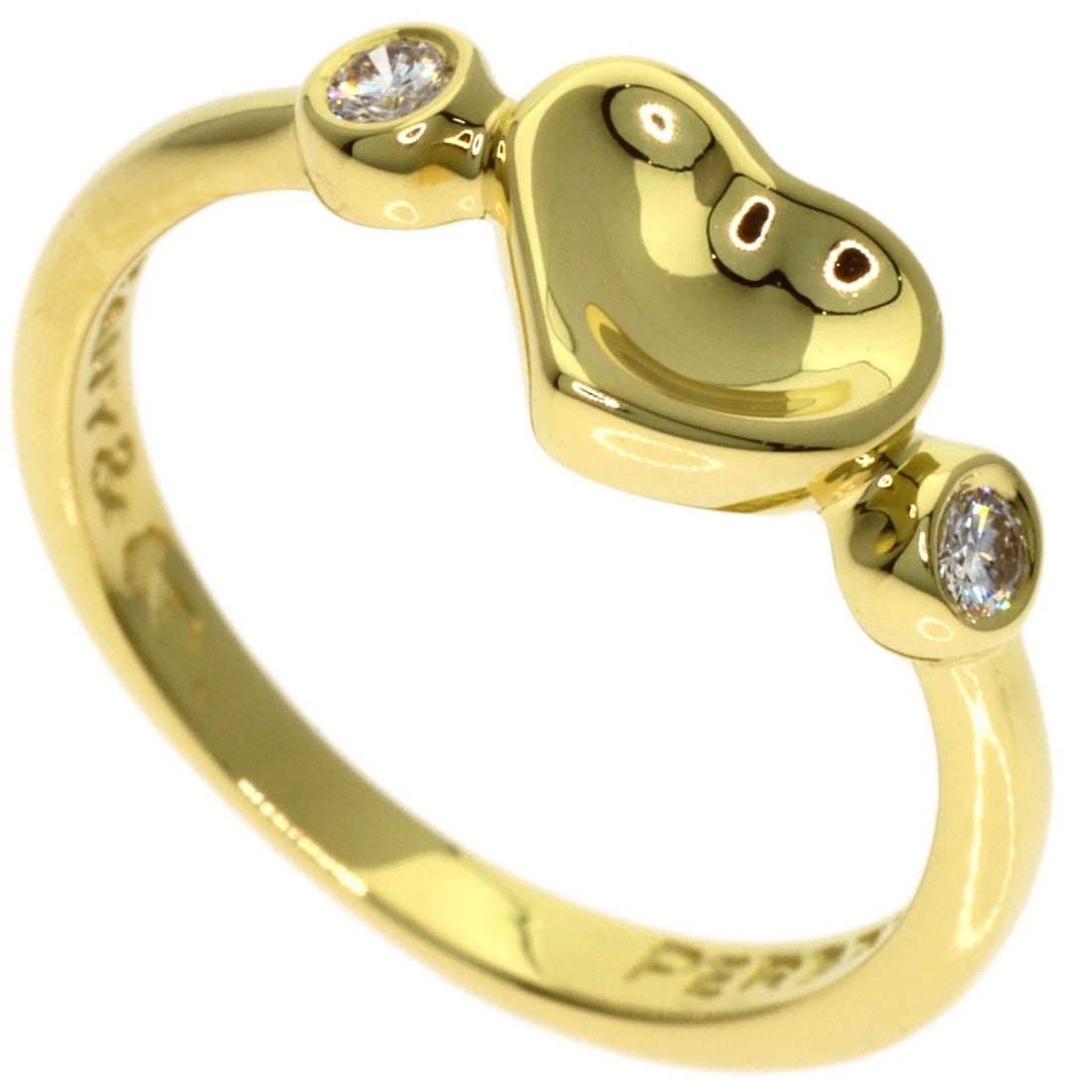 TIFFANY&CO. DIAMOND RING K18 YELLOW GOLD: TIFFANY&Co. Diamond Ring K18 Yellow Gold Brand: TIFFANY&Co. Type/Style: Ring Material: K18 Yellow Gold, Main Stone Natural Color: Gold Size: 4.25(US) Accessories: None Accessories Notice: When