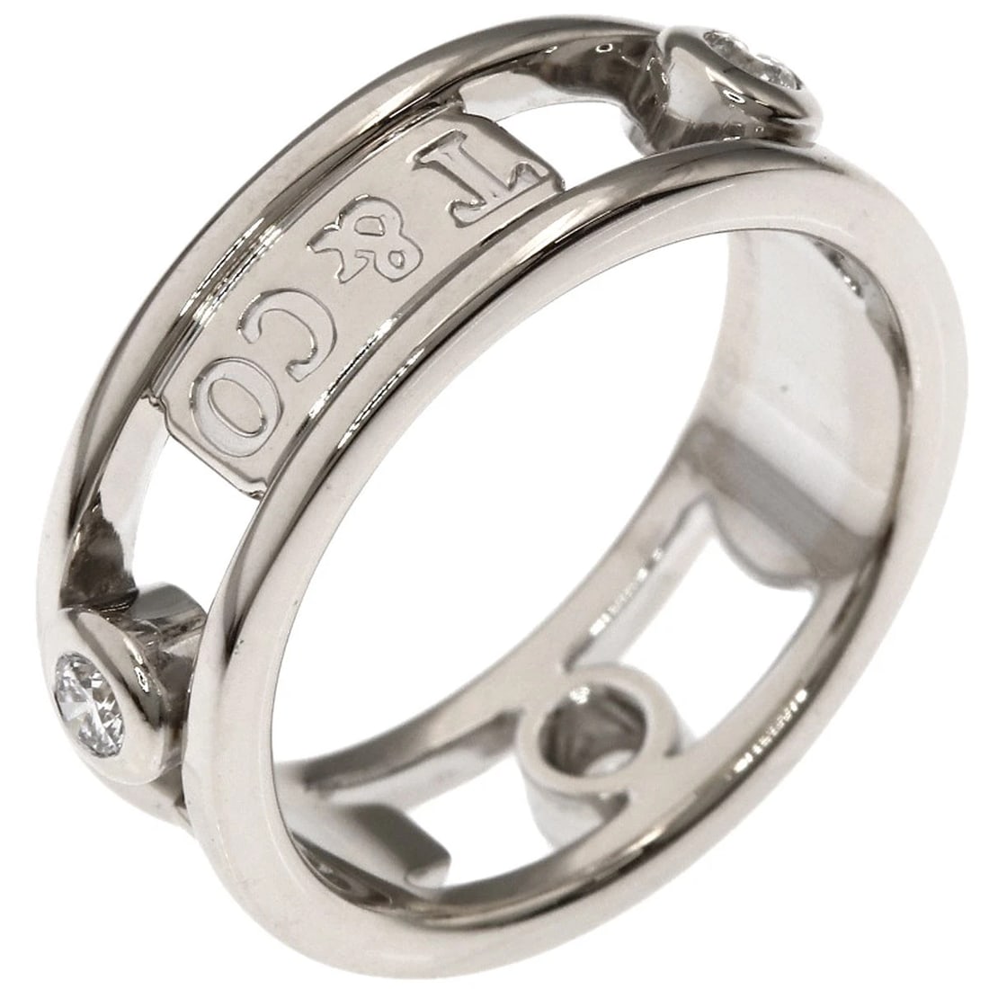 TIFFANY&CO. DIAMOND RING K18 WHITE GOLD: TIFFANY&Co. Diamond Ring K18 White Gold Brand: TIFFANY&Co. Type/Style: Ring Material: K18 White Gold, Main Stone Natural Color: Silver Size: 5(US) Accessories: None Accessories Notice: Whe