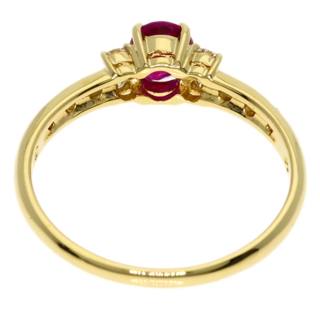 TASAKI RUBY DIAMOND RING K18 YELLOW GOLD - 2