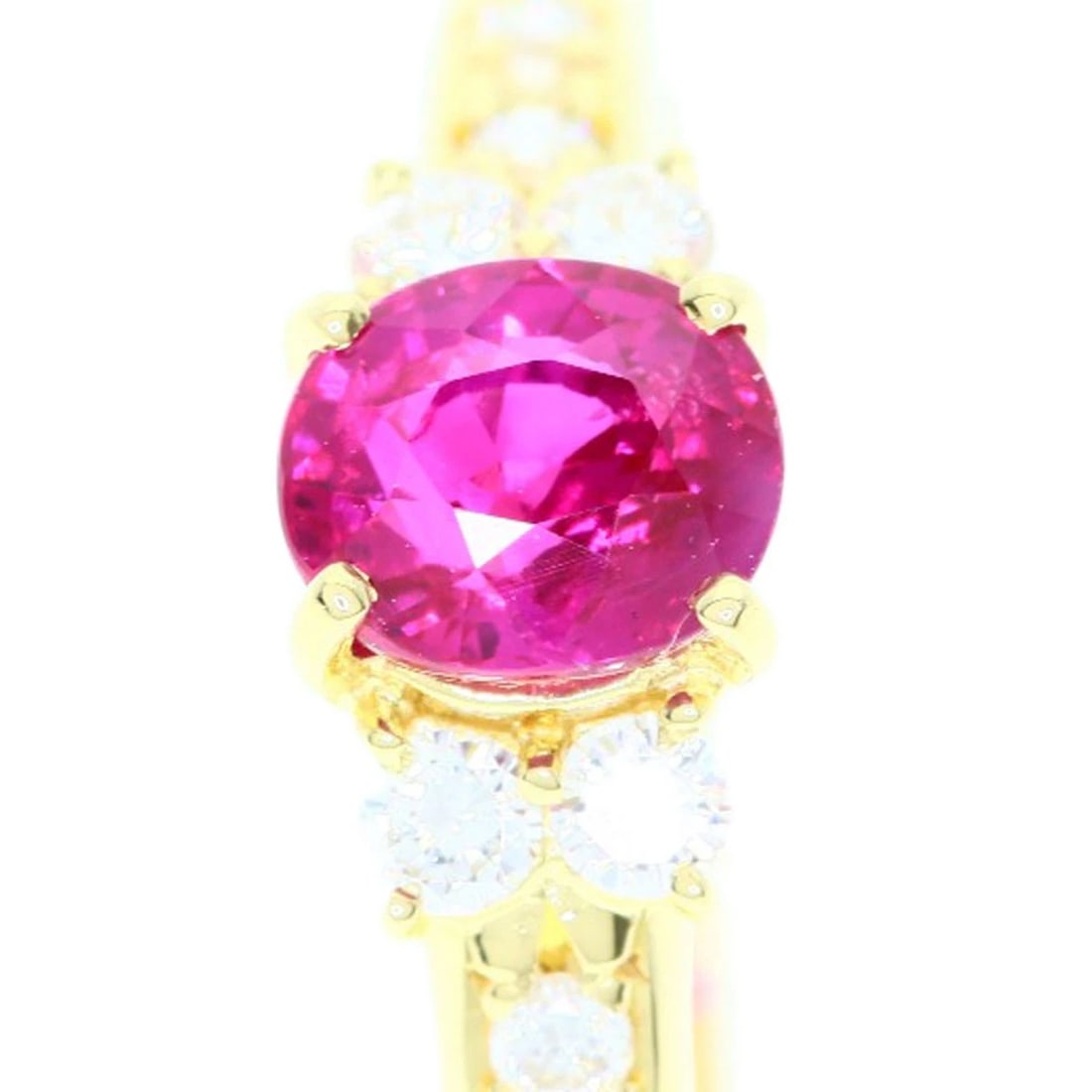 TASAKI RUBY DIAMOND RING K18 YELLOW GOLD - 4