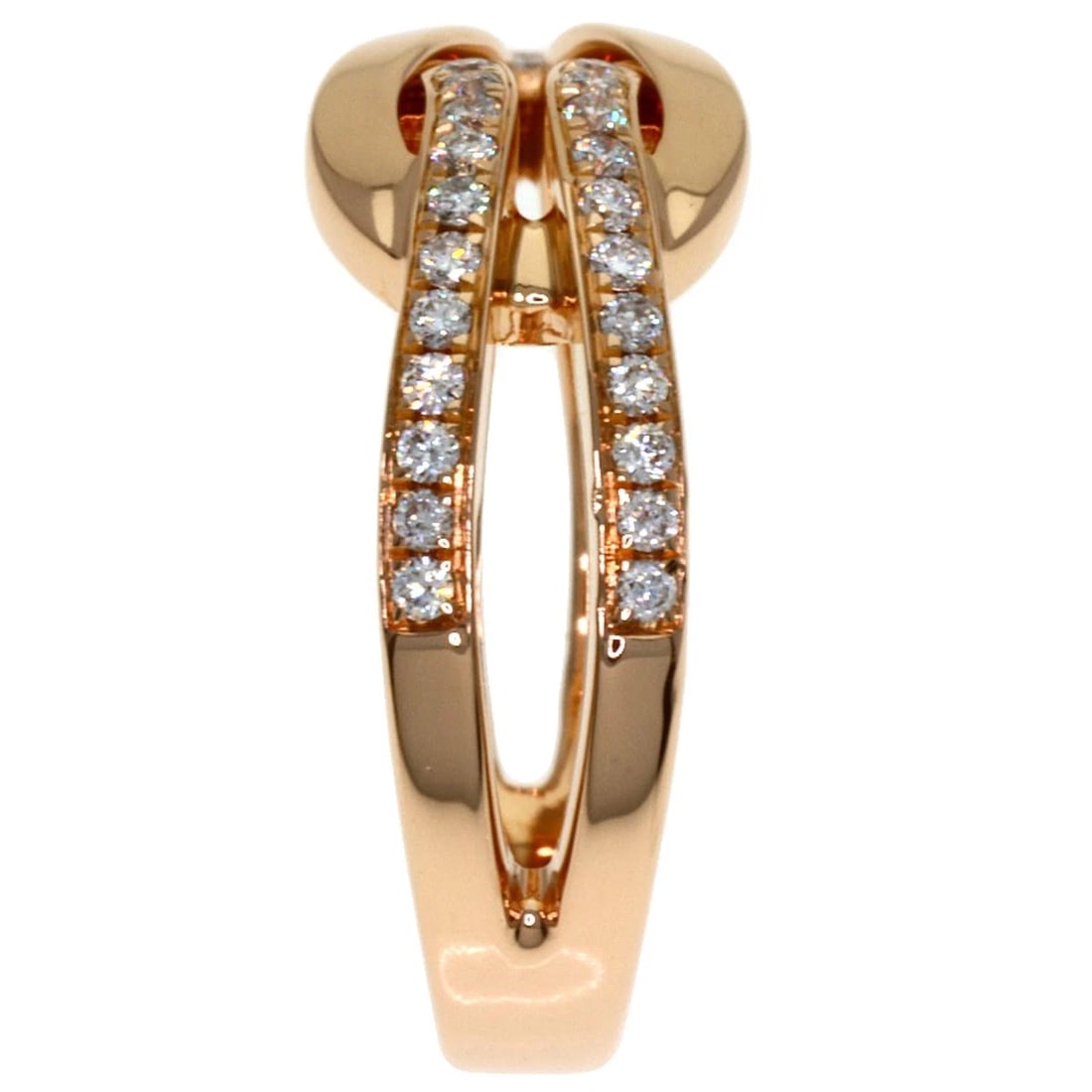 FRED DIAMOND RING K18 PINK GOLD: FRED Diamond Ring K18 Pink Gold Brand: FRED Type/Style: Ring Material: K18 Pink Gold, Main Stone Natural Color: Gold Size: 5(US) Accessories: None Accessories Notice: When purchasing pre-owned goods,