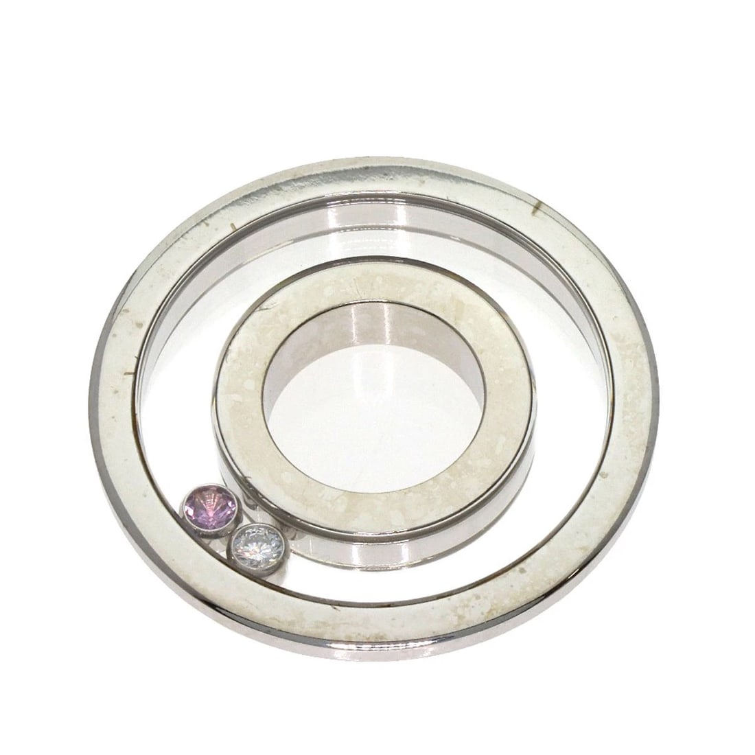 CHOPARD PENDANT TOP K18 WHITE GOLD: Chopard Pendant top K18 White Gold Brand: Chopard Type/Style: Pendant top Material: K18 White Gold, Main Stone Natural Color: Silver Size: Top Size:0.9inch/24x24x3.8mm Accessories: None Ac