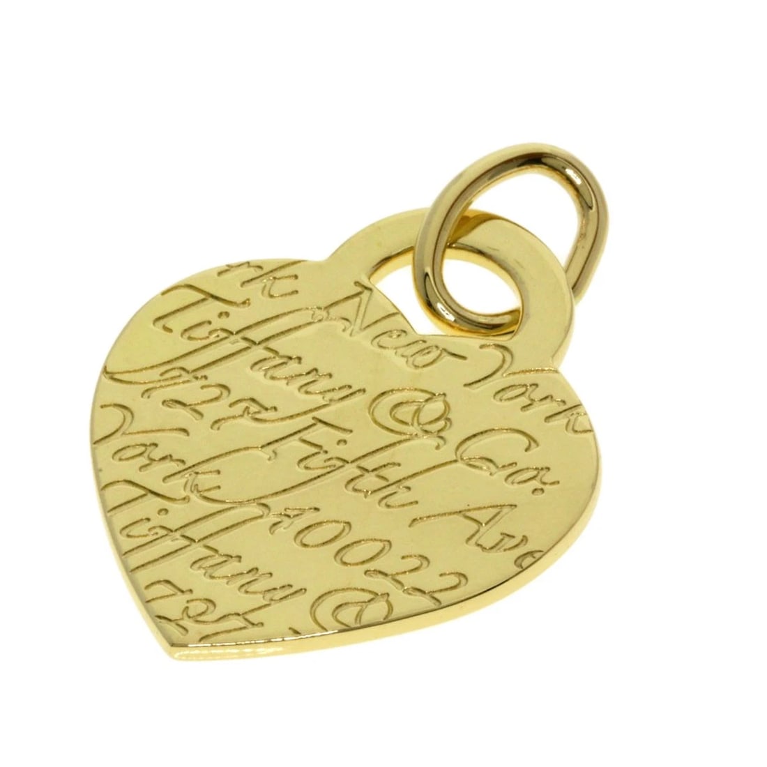 TIFFANY&CO. HEART PENDANT TOP K18 YELLOW GOLD: TIFFANY&Co. Heart Pendant top K18 Yellow Gold Brand: TIFFANY&Co. Type/Style: Pendant top Material: K18 Yellow Gold, Color: Gold Size: Top Size:1.0inch/25.3x20.8x1.2mm Length:1.2inch/3.1cm