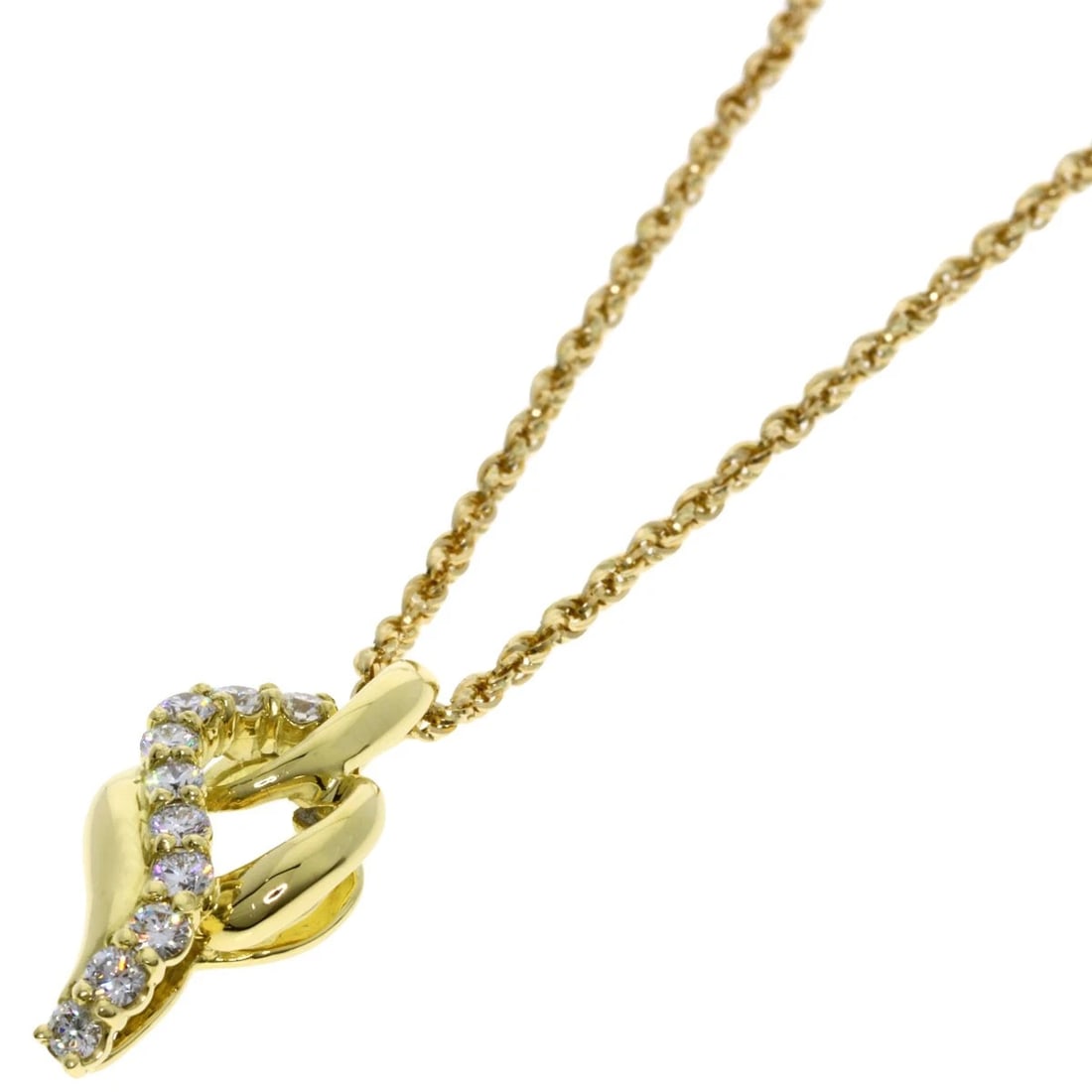 CELINE DIAMOND NECKLACE K18 YELLOW GOLD: CELINE Diamond Necklace K18 Yellow Gold Brand: CELINE Type/Style: Necklace Material: K18 Yellow Gold, Main Stone Natural Color: Gold Size: Chain Length:16.5inch/42cm Chain Width:0.6inch/1.6mm Top