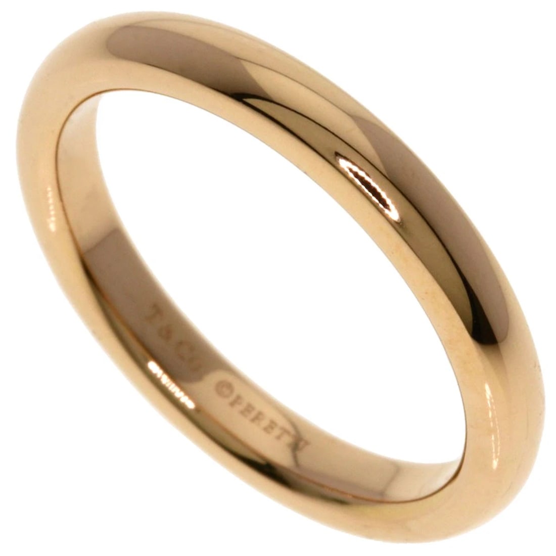 TIFFANY&CO.RING K18 PINK GOLD: TIFFANY&Co.Ring K18 Pink Gold Brand: TIFFANY&Co. Type/Style: Ring Material: K18 Pink Gold, Color: Gold Size: 5.5(US) Accessories: None Accessories Notice: When purchasing pre-owned goods, please