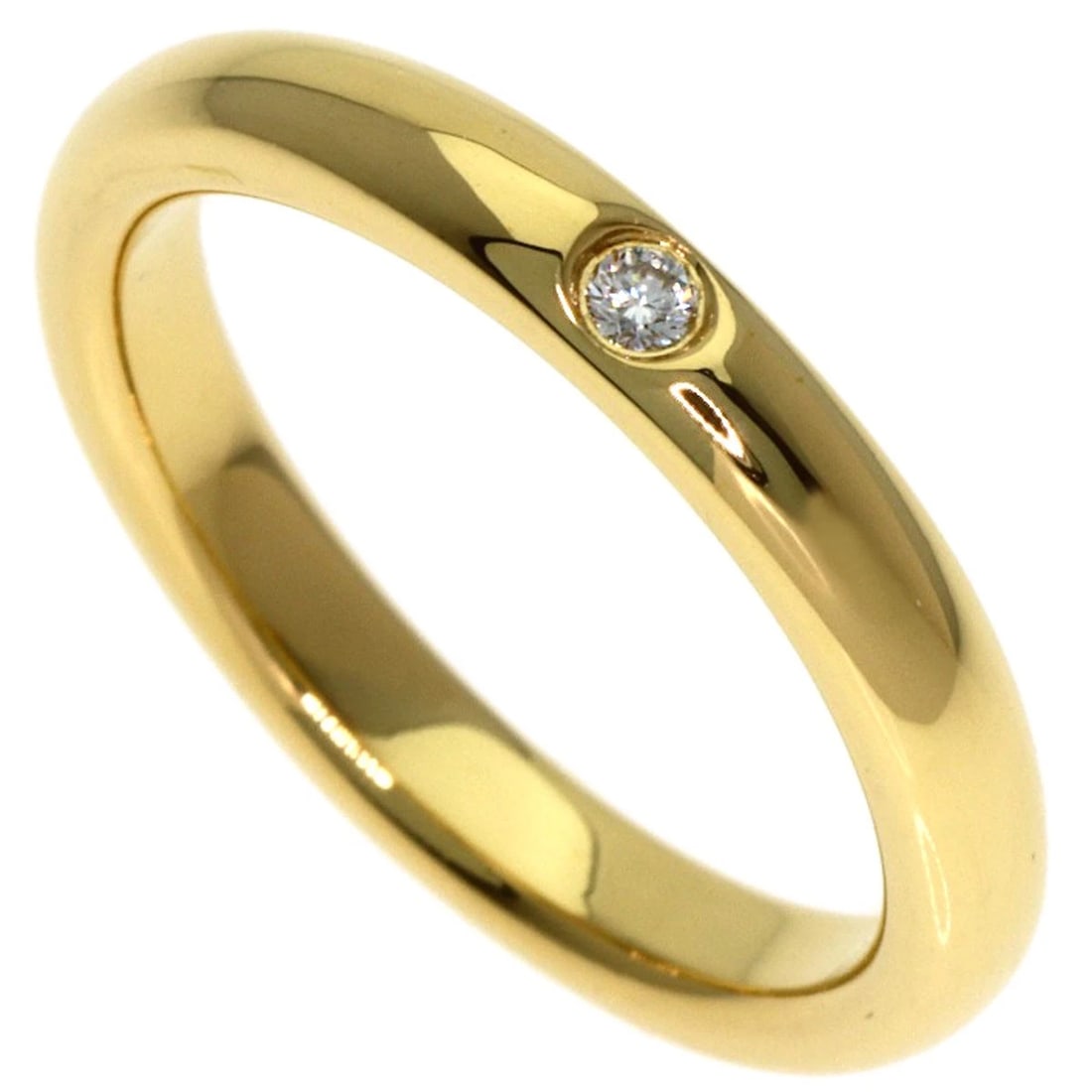 TIFFANY&CO. WEDDING DIAMOND RING K18 YELLOW GOLD: TIFFANY&Co. Wedding Diamond Ring K18 Yellow Gold Brand: TIFFANY&Co. Type/Style: Ring Material: K18 Yellow Gold, Color: Gold Size: 4(US) Accessories: None Accessories Notice: When purchasin