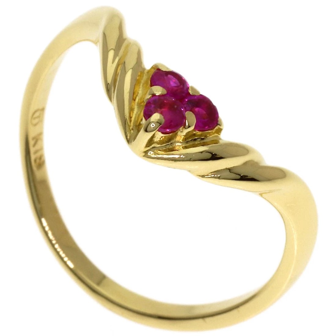 TASAKI RUBY RING K18 YELLOW GOLD: TASAKI Ruby Ring K18 Yellow Gold Brand: TASAKI Type/Style: Ring Material: K18 Yellow Gold, Main Stone Ruby Color: Gold Size: 5.5(US) Accessories: None Accessories Notice: When purchasing pre-owned