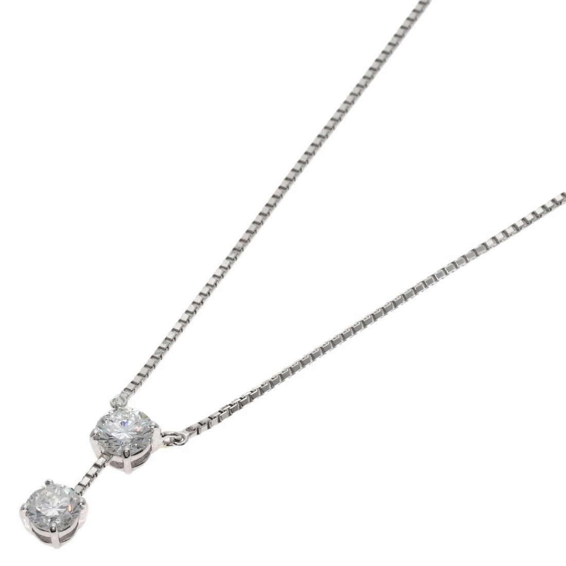 TASAKI DIAMOND NECKLACE PLATINUM PT900 PT850: TASAKI Diamond Necklace Platinum PT900 PT850 Brand: TASAKI Type/Style: Necklace Material: Platinum PT900/PT850, Color: Silver Size: Chain Length:15.7inch/40cm Chain Width:0.4inch/1.0mm Top