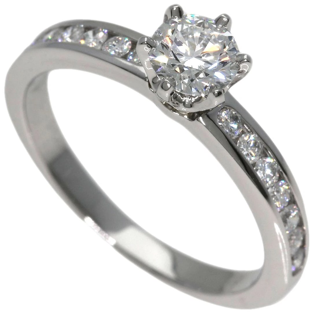 TIFFANY&CO. DIAMOND RING PLATINUM PT950: TIFFANY&Co. Diamond Ring Platinum PT950 Brand: TIFFANY&Co. Type/Style: Ring Material: Platinum PT950, Color: Silver Size: 5.25(US) Accessories: None Accessories Notice: When purchasing pre-owned