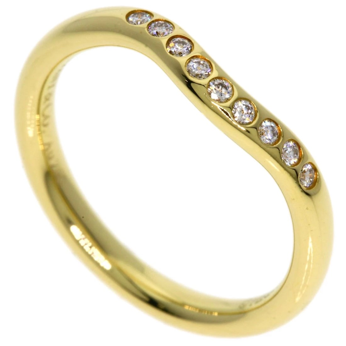 TIFFANY&CO. DIAMOND RING K18 YELLOW GOLD: TIFFANY&Co. Diamond Ring K18 Yellow Gold Brand: TIFFANY&Co. Type/Style: Ring Material: K18 Yellow Gold, Color: Gold Size: 4(US) Accessories: None Accessories Notice: When purchasing pre-ow