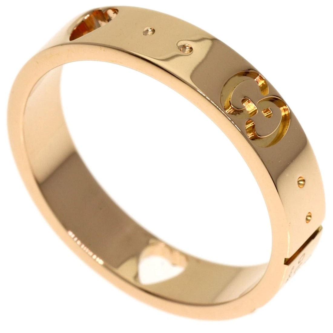 GUCCI RING K18 PINK GOLD: GUCCI Ring K18 Pink Gold Brand: GUCCI Type/Style: Ring Material: K18 Pink Gold, Color: Gold Size: 5(US) Accessories: None Accessories Notice: When purchasing pre-owned goods, please refer