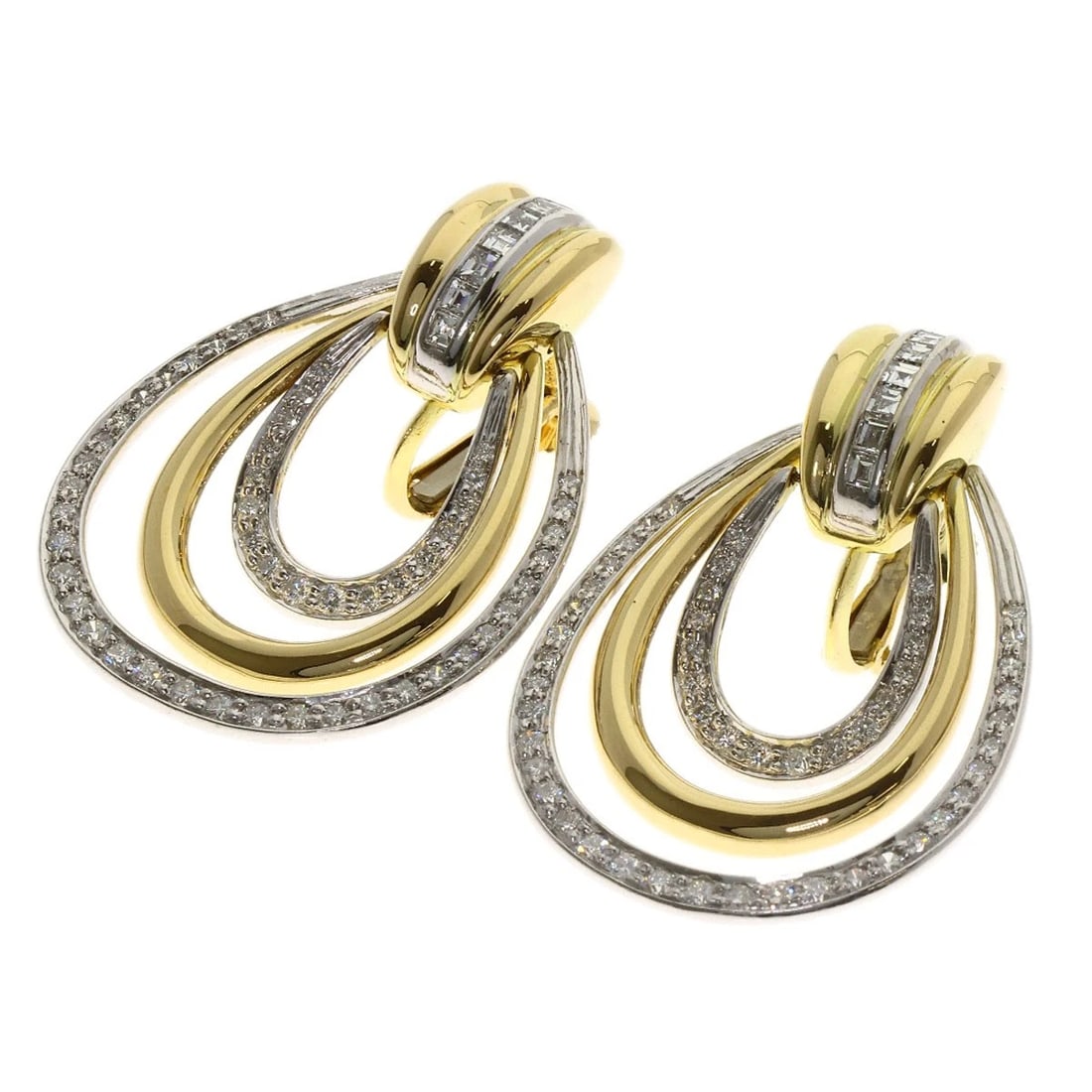 DIAMOND EARRING K18 YELLOW GOLD (1 of 5)