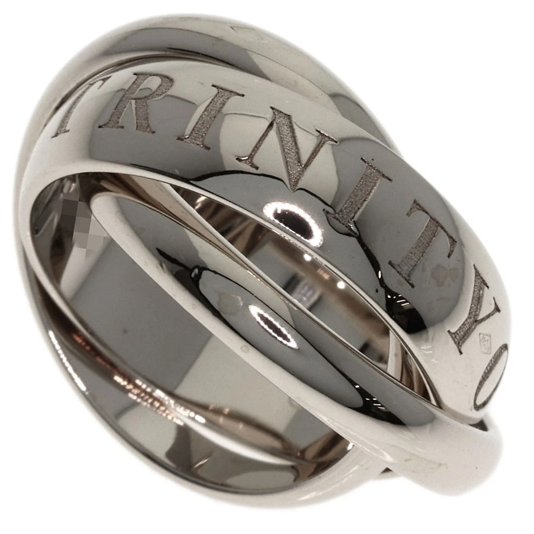 CARTIER K18 WHITE GOLDRING: CARTIER K18 White GoldRing Brand: CARTIER Type/Style: Ring Material: K18 White Gold, Color: Silver Size: 4.25(US) Accessories: None Accessories Notice: When purchasing pre-owned goods, please refer