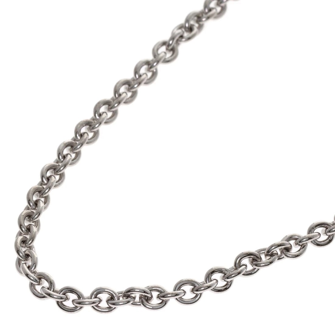 BVLGARI NECKLACE K18 WHITE GOLD: BVLGARI Necklace K18 White Gold Brand: BVLGARI Type/Style: Necklace Material: K18 White Gold, Color: Silver Size: Chain Length:19.7inch/50cm Chain Width:1.3inch/3.3mm Accessories: None Acc