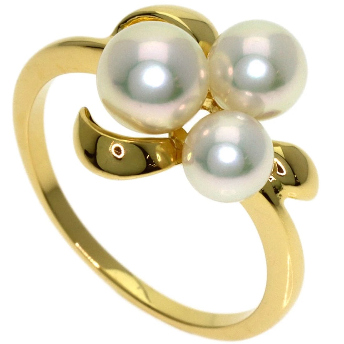 MIKIMOTO PEARL RING K18 YELLOW GOLD: MIKIMOTO Pearl Ring K18 Yellow Gold Brand: MIKIMOTO Type/Style: Ring Material: K18 Yellow Gold, Color: Gold Size: 5.75(US) Accessories: None Accessories Notice: When purchasing pre-owned goods,