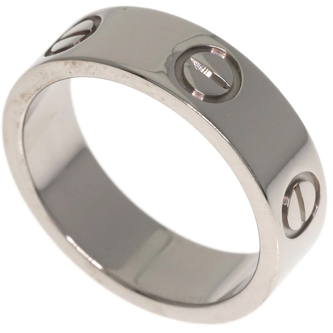 CARTIER LOVE RING RING K18 WHITE GOLD: CARTIER love ring Ring K18 White Gold Brand: CARTIER Type/Style: Ring Material: K18 White Gold, Color: Silver Size: 5.75(US) Accessories: None Accessories Notice: When purchasing pre-owned goods,