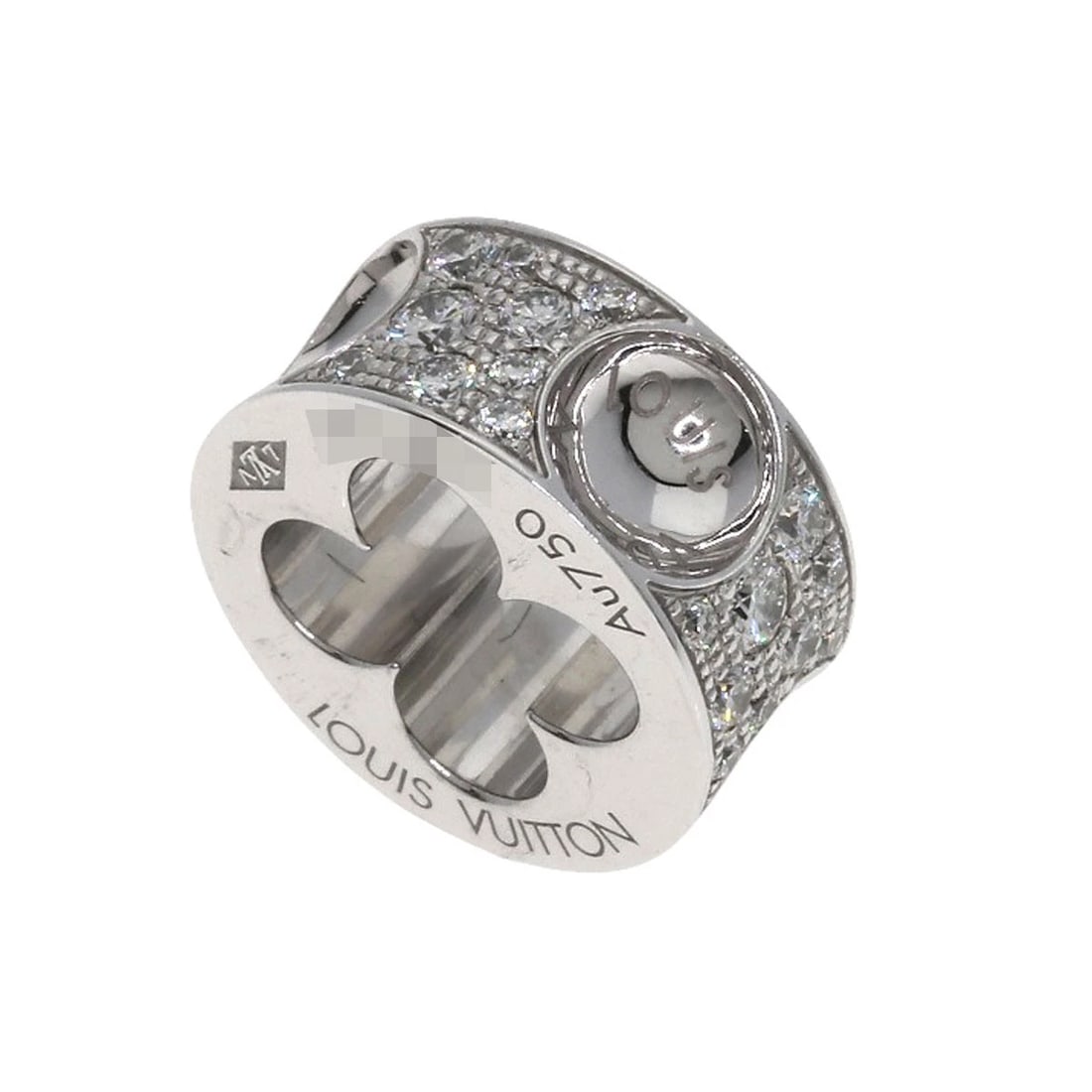 LOUIS VUITTON DIAMOND PENDANT TOP K18 WHITE GOLD: LOUIS VUITTON Diamond Pendant top K18 White Gold Brand: LOUIS VUITTON Type/Style: Pendant top Material: K18 White Gold, Main Stone Natural Color: Silver Size: Top Size:0.4inch/11x11x5mm Accessories: