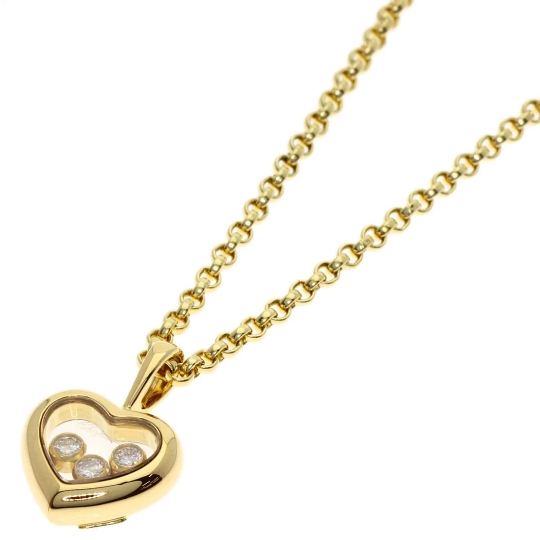 CHOPARD DIAMOND NECKLACE K18 YELLOW GOLD: Chopard Diamond Necklace K18 Yellow Gold Brand: Chopard Type/Style: Necklace Material: K18 Yellow Gold, Color: Gold Size: 7.75(US) Accessories: None Accessories Notice: When purchasing pre-owned