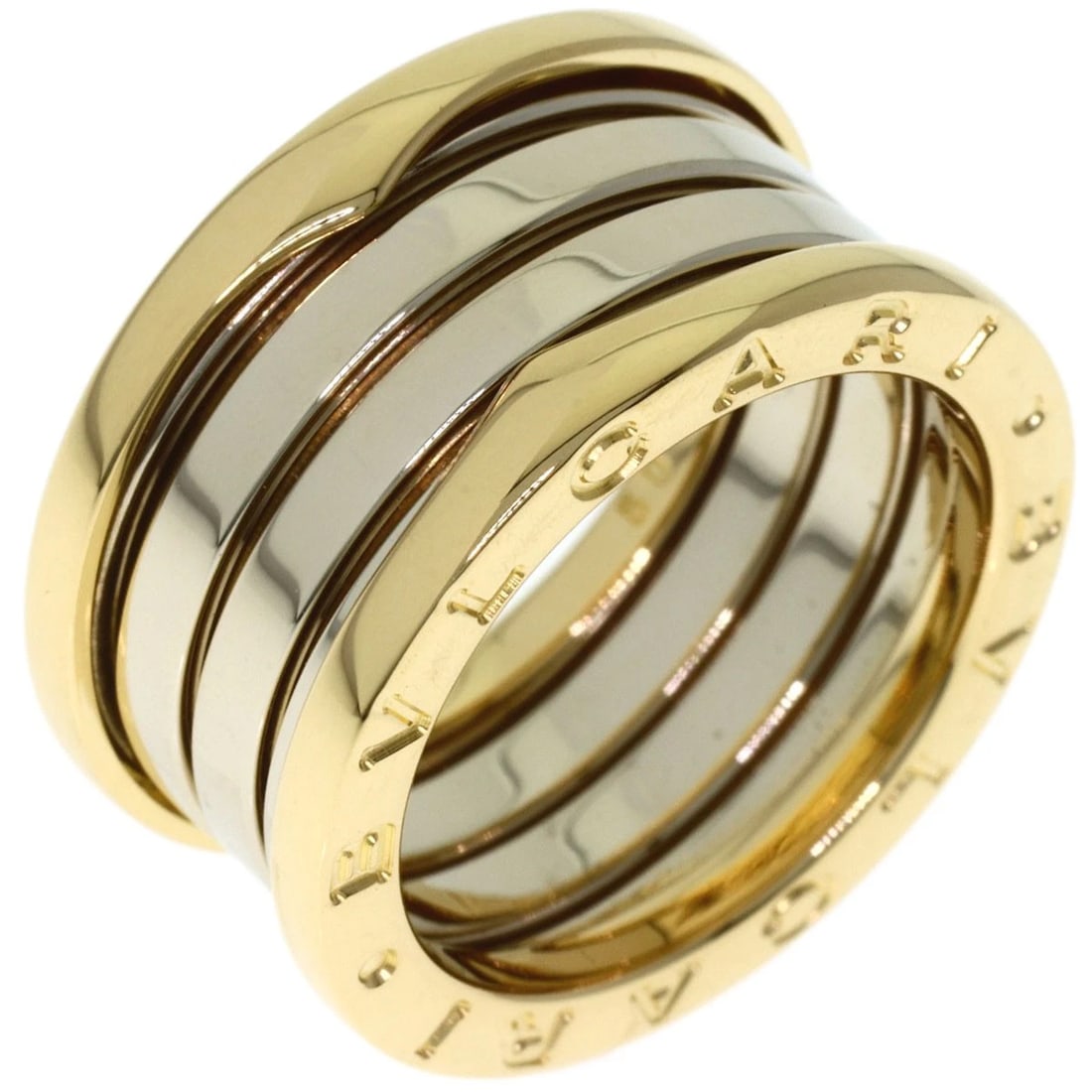 BVLGARI RING K18 YELLOW GOLD K18 WG: BVLGARI Ring K18 Yellow Gold K18 WG Brand: BVLGARI Type/Style: Ring Material: K18 Yellow Gold/K18 White Gold, Color: Gold Size: 5.25(US) Accessories: None Accessories Notice: When purchasi