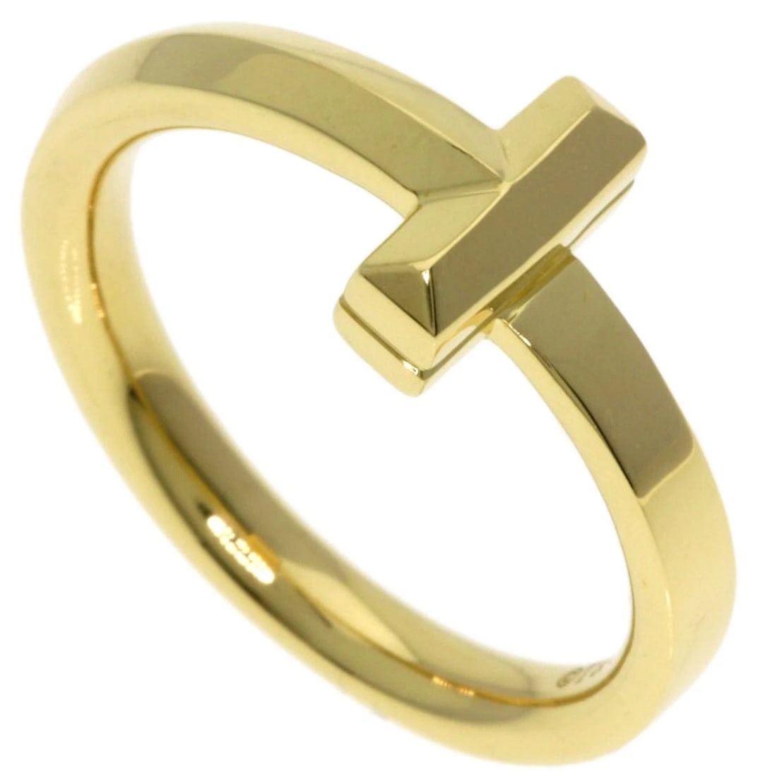 TIFFANY&CO. T ONE NARROW RING K18 YELLOW GOLD: TIFFANY&Co. T One Narrow Ring K18 Yellow Gold Brand: TIFFANY&Co. Type/Style: Ring Material: K18 Yellow Gold, Color: Gold Size: 3.75(US) Accessories: None Accessories Notice: When purchasin