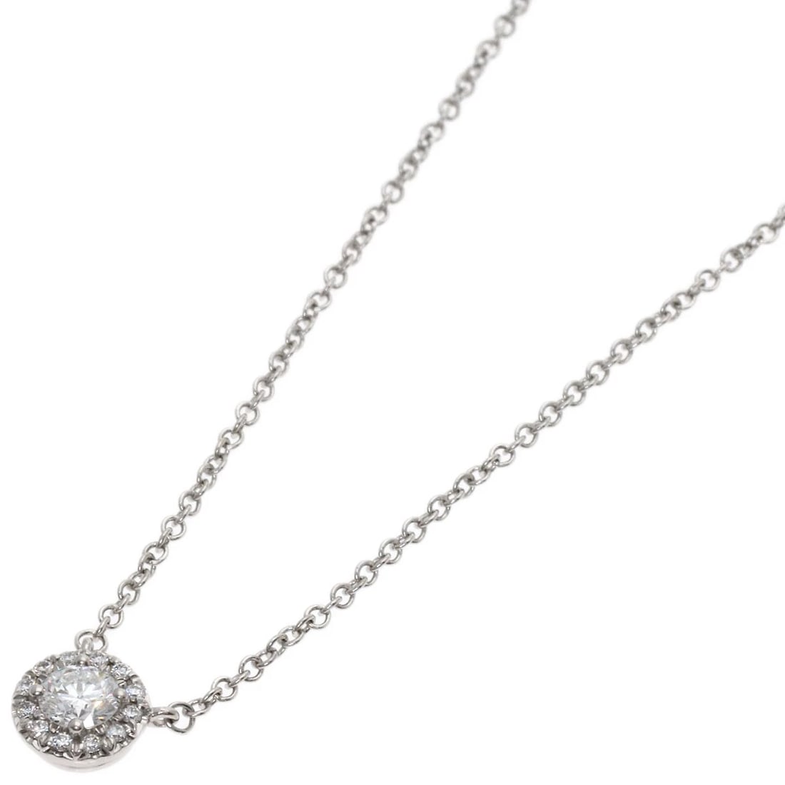 TIFFANY&CO. DIAMOND NECKLACE PLATINUM PT950: TIFFANY&Co. diamond Necklace Platinum PT950 Brand: TIFFANY&Co. Type/Style: Necklace Material: Platinum PT950, Color: Silver Size: Chain Length:16.1inch/41cm Chain Width:0.5inch/1.2mm Top Size:0.2inch/