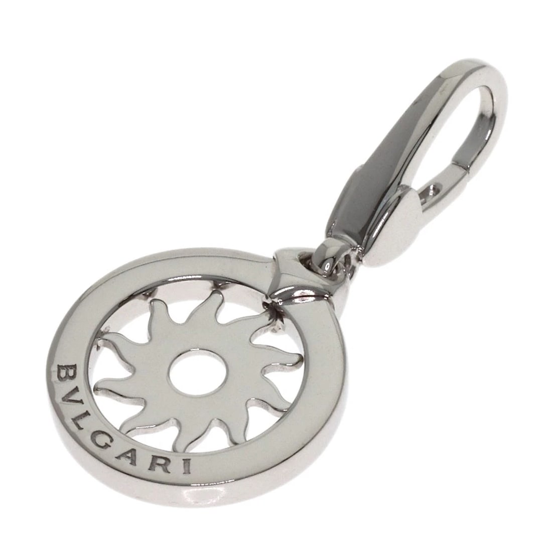 BVLGARI PENDANT TOP K18 WHITE GOLD: BVLGARI Pendant top K18 White Gold Brand: BVLGARI Type/Style: Pendant top Material: K18 White Gold, Color: Silver Size: Top Size:1.2inch/29.4x14.4x2mm Accessories: None Accessories Notice: