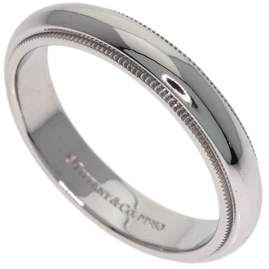 TIFFANY&CO. MILGRAIN RING PLATINUM PT950: TIFFANY&Co. Milgrain Ring Platinum PT950 Brand: TIFFANY&Co. Type/Style: Ring Material: Platinum PT950, Color: Silver Size: 8(US) Accessories: None Accessories Notice: When purchasing pre-o