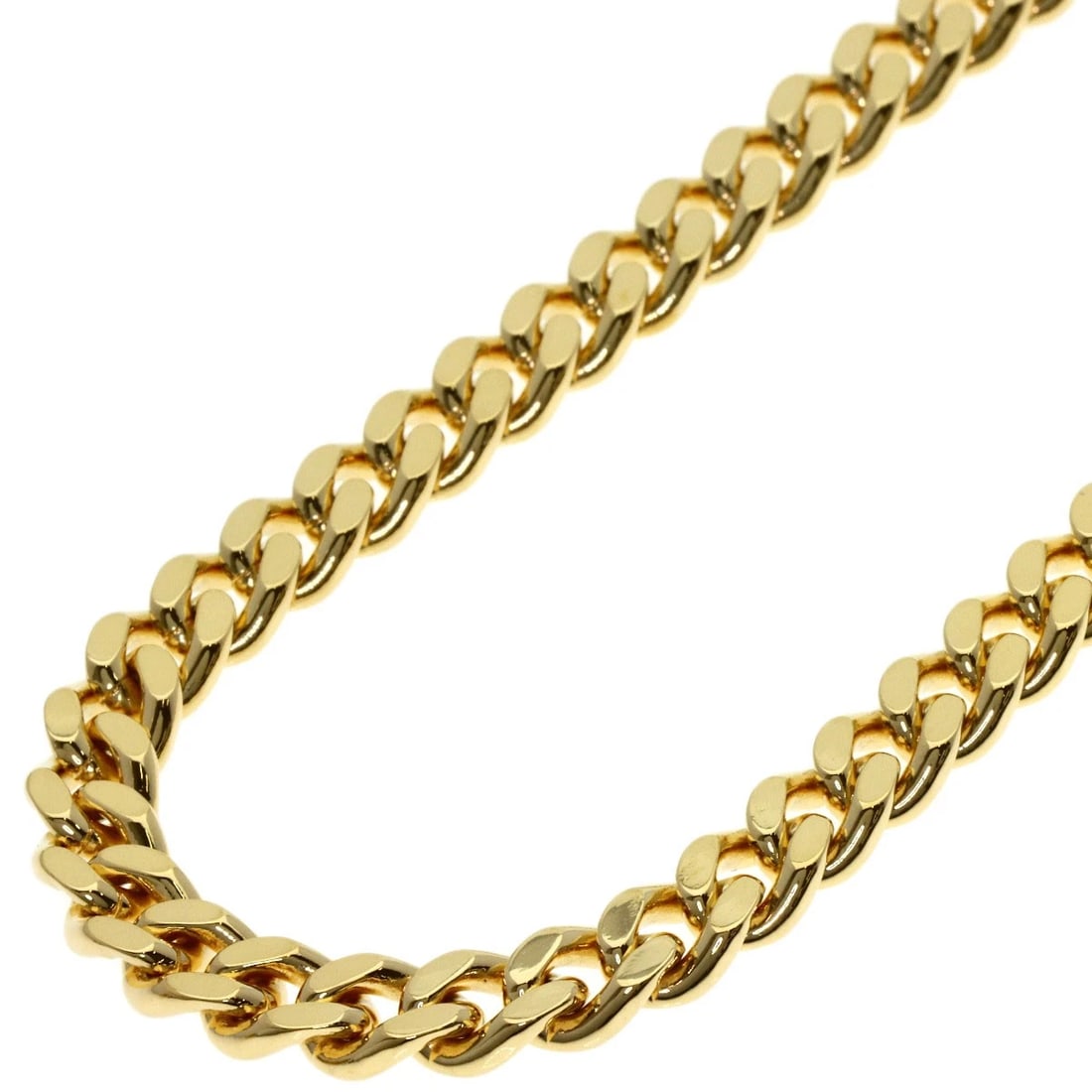 CURB CHAIN KIHEI S NECKLACE K18 YELLOW GOLD: Curb chain Kihei s Necklace K18 Yellow Gold Brand: SELECT JEWELRY Type/Style: Necklace Material: K18 Yellow Gold, Color: Gold Size: Chain Length:19.7inch/50cm Chain Width:2.9inch/7.3mm Accessories