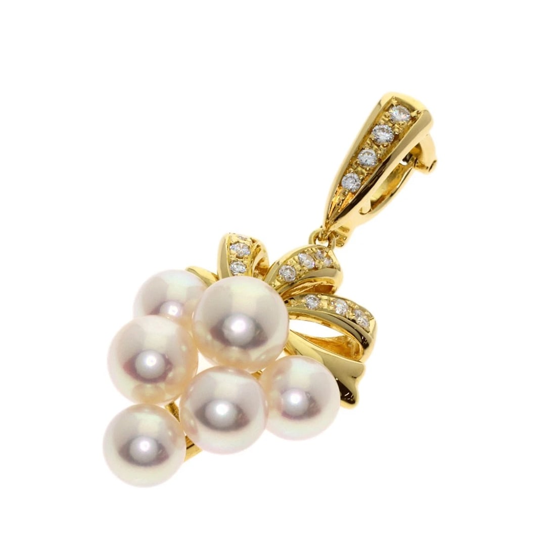 TASAKI PEARL PENDANT TOP K18 YELLOW GOLD: TASAKI Pearl Pendant top K18 Yellow Gold Brand: TASAKI Type/Style: Pendant top Material: K18 Yellow Gold, Main Stone Pearl Color: Gold Size: Top Size:1.5inch/38.2x17.2x11.2mm Accessories: None