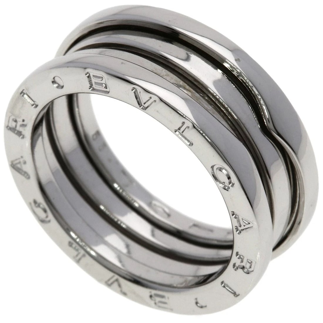 BVLGARI B.ZERO1 RING K18 WHITE GOLD: BVLGARI B.zero1 Ring K18 White Gold Brand: BVLGARI Type/Style: Ring Material: K18 White Gold, Color: Silver Size: 6.5(US) Accessories: None Accessories Notice: When purchasing pre-owned go