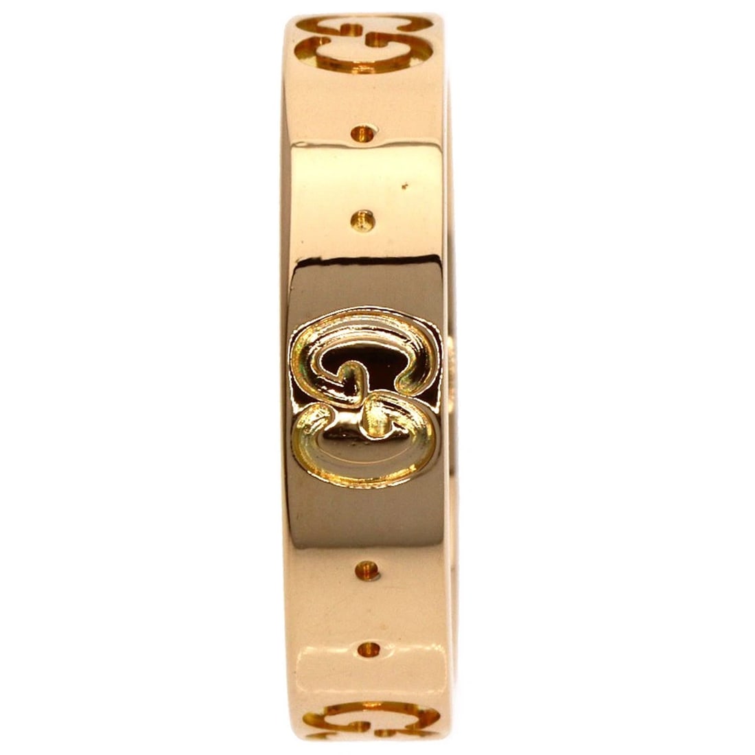 GUCCI RING K18 PINK GOLD: GUCCI Ring K18 Pink Gold Brand: GUCCI Type/Style: Ring Material: K18 Pink Gold, Color: Gold Size: 4.5(US) Accessories: None Accessories Notice: When purchasing pre-owned goods, please refe