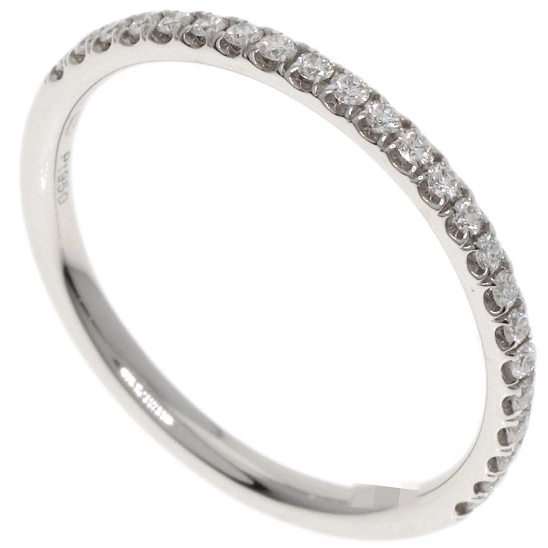 HARRY WINSTON HALF DIAMOND RING PLATINUM PT950: HARRY WINSTON Half diamond Ring Platinum PT950 Brand: HARRY WINSTON Type/Style: Ring Material: Platinum PT950, Color: Silver Size: 4.25(US) Accessories: None Accessories Notice: When purchasing