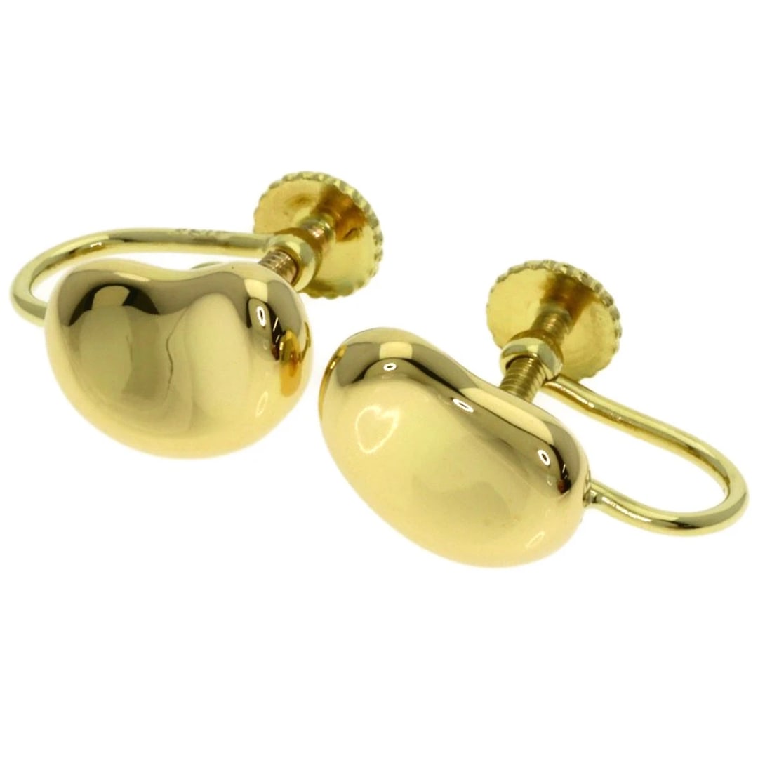 TIFFANY&CO. BEAN EARRING K18 YELLOW GOLD: TIFFANY&Co. Bean Earring K18 Yellow Gold Brand: TIFFANY&Co. Type/Style: Earring Material: K18 Yellow Gold, Color: Gold Size: Top Size:0.5inch/11.6x8.1mm Accessories: None Accessories Notic