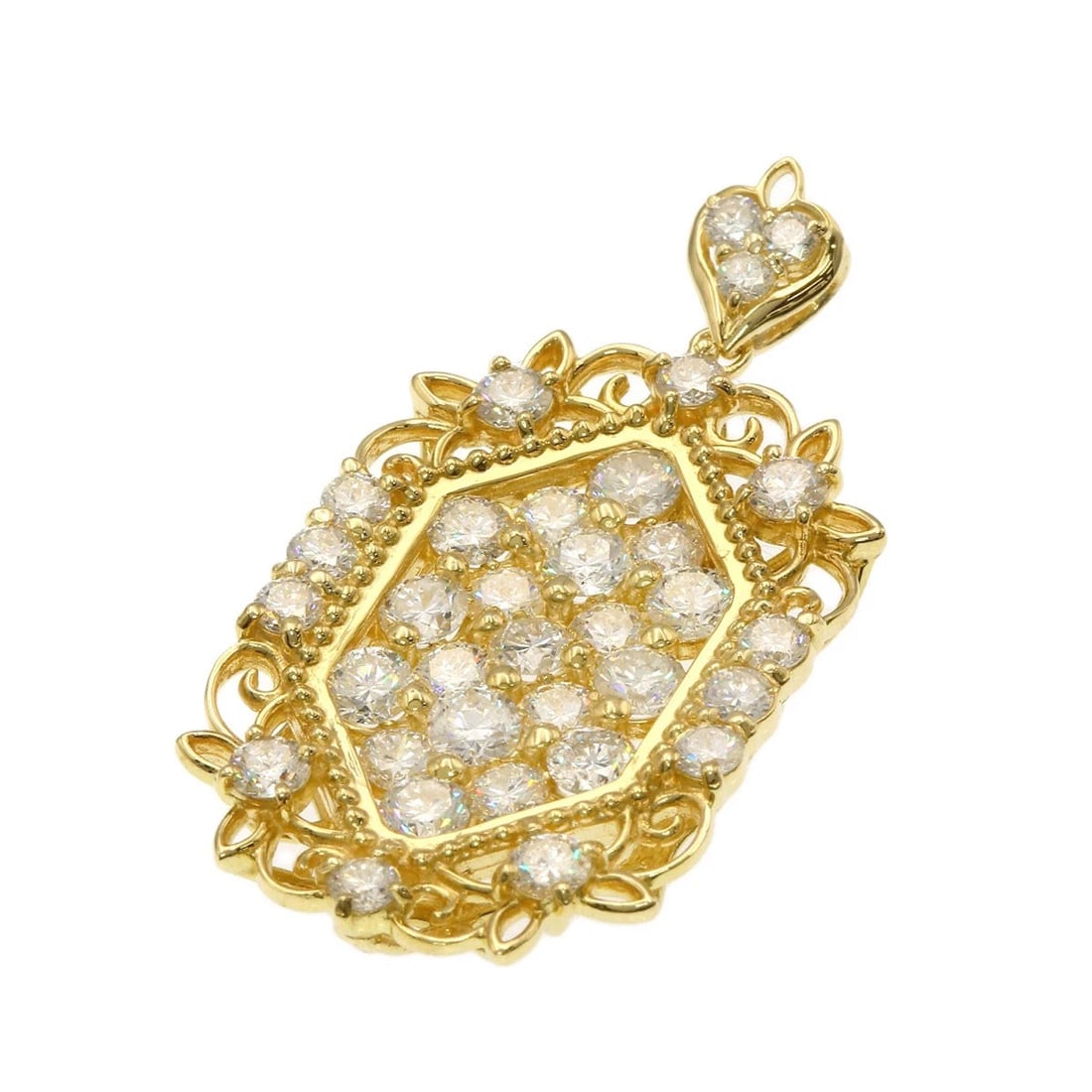 DIAMOND PENDANT TOP K18 YELLOW GOLD (1 of 3)