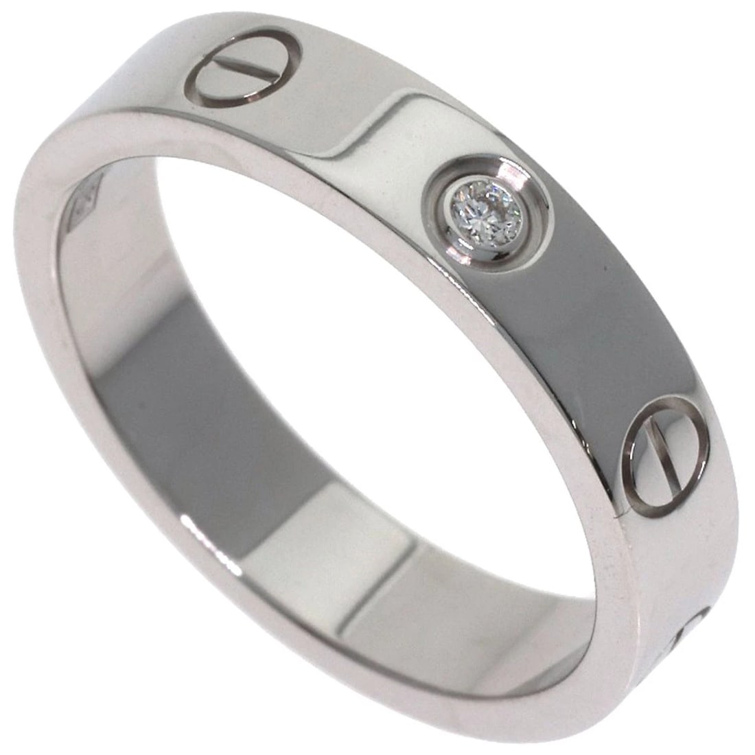 CARTIER DIAMOND RING K18 WHITE GOLD: CARTIER Diamond Ring K18 White Gold Brand: CARTIER Type/Style: Ring Material: K18 White Gold, Color: Silver Size: 5.75(US) Accessories: None Accessories Notice: When purchasing pre-owned goods,