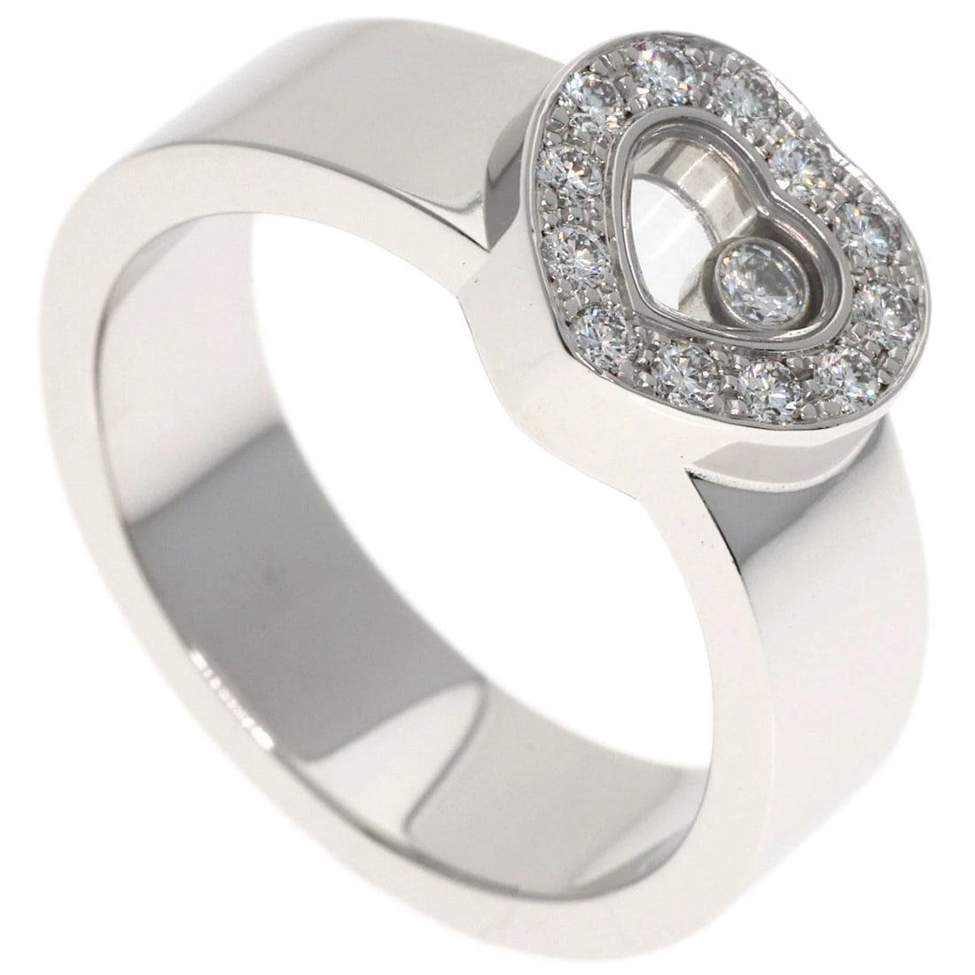 CHOPARD HAPPY DIAMOND RING K18 WHITE GOLD: Chopard Happy diamond Ring K18 White Gold Brand: Type/Style: Material: K18 White Gold, Main Stone Natural Color: Silver Size: 7.5(US) Accessories: None Accessories Notice: When purchasing