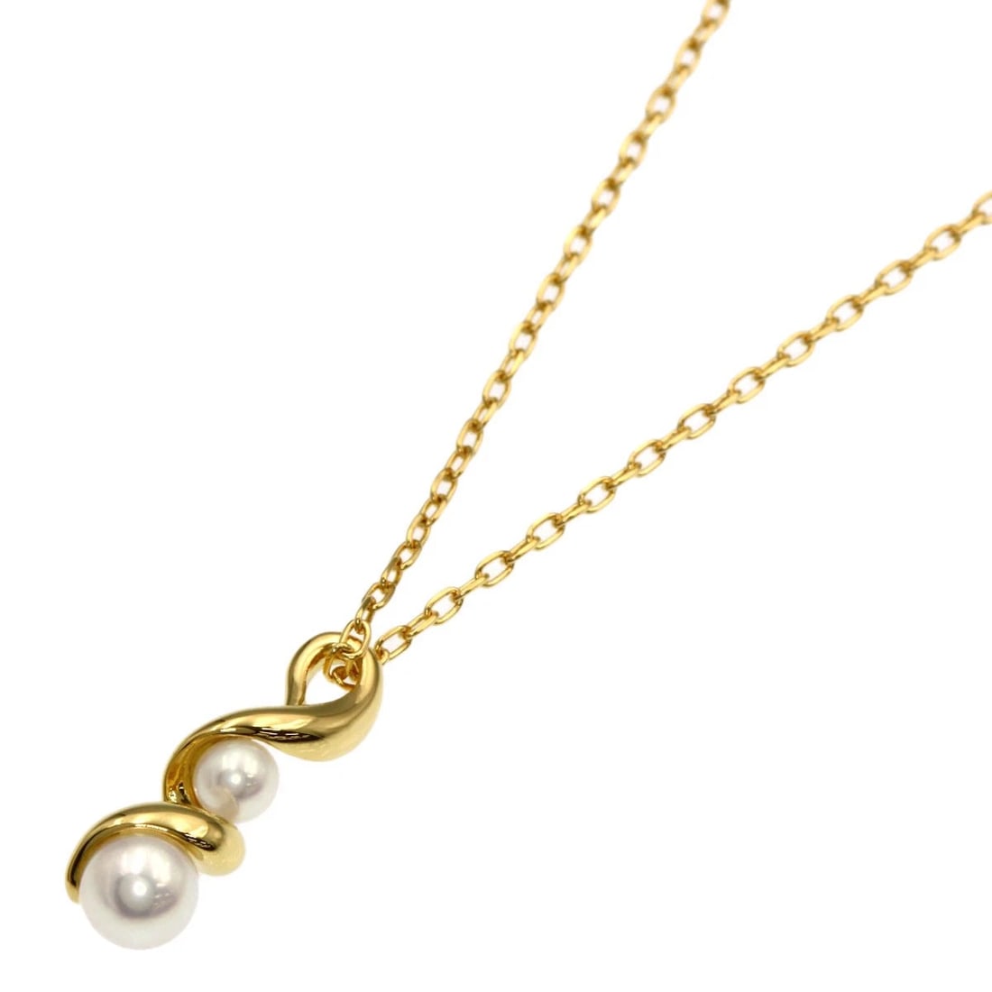 MIKIMOTO PEARL NECKLACE K18 YELLOW GOLD: MIKIMOTO Pearl Necklace K18 Yellow Gold Brand: MIKIMOTO Type/Style: Necklace Material: K18 Yellow Gold, Color: Gold Size: Stone Size:0.1inch/3.2-4.7mm Chain Length:15.7inch/40cm Chain Width:0.4inch/1m