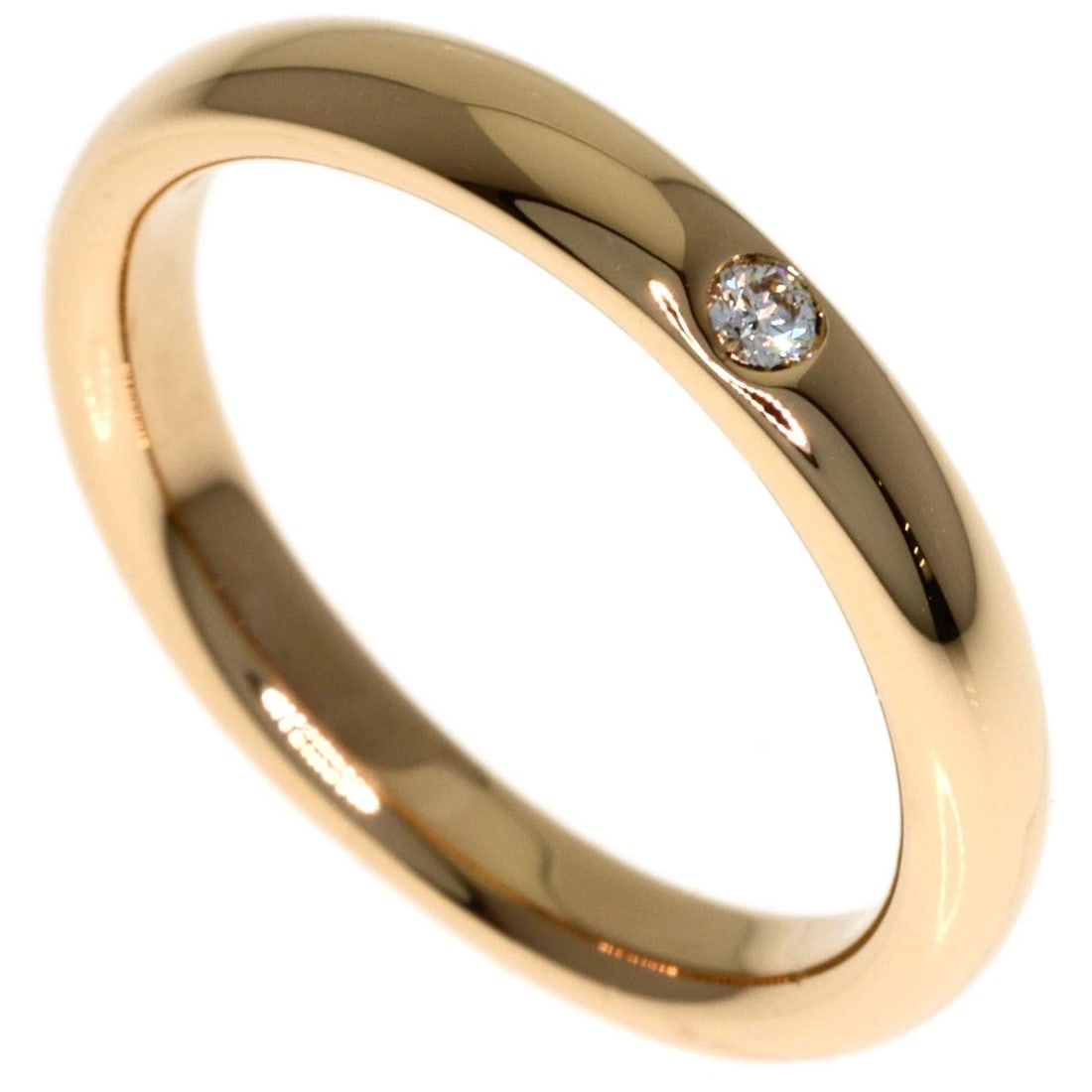 TIFFANY&CO. DIAMOND WEDDING RING K18 PINK GOLD: TIFFANY&Co. Diamond Wedding Ring K18 Pink Gold Brand: TIFFANY&Co. Type/Style: Ring Material: K18 Pink Gold, Color: Gold Size: 3.5(US) Accessories: None Accessories Notice: When purchasing