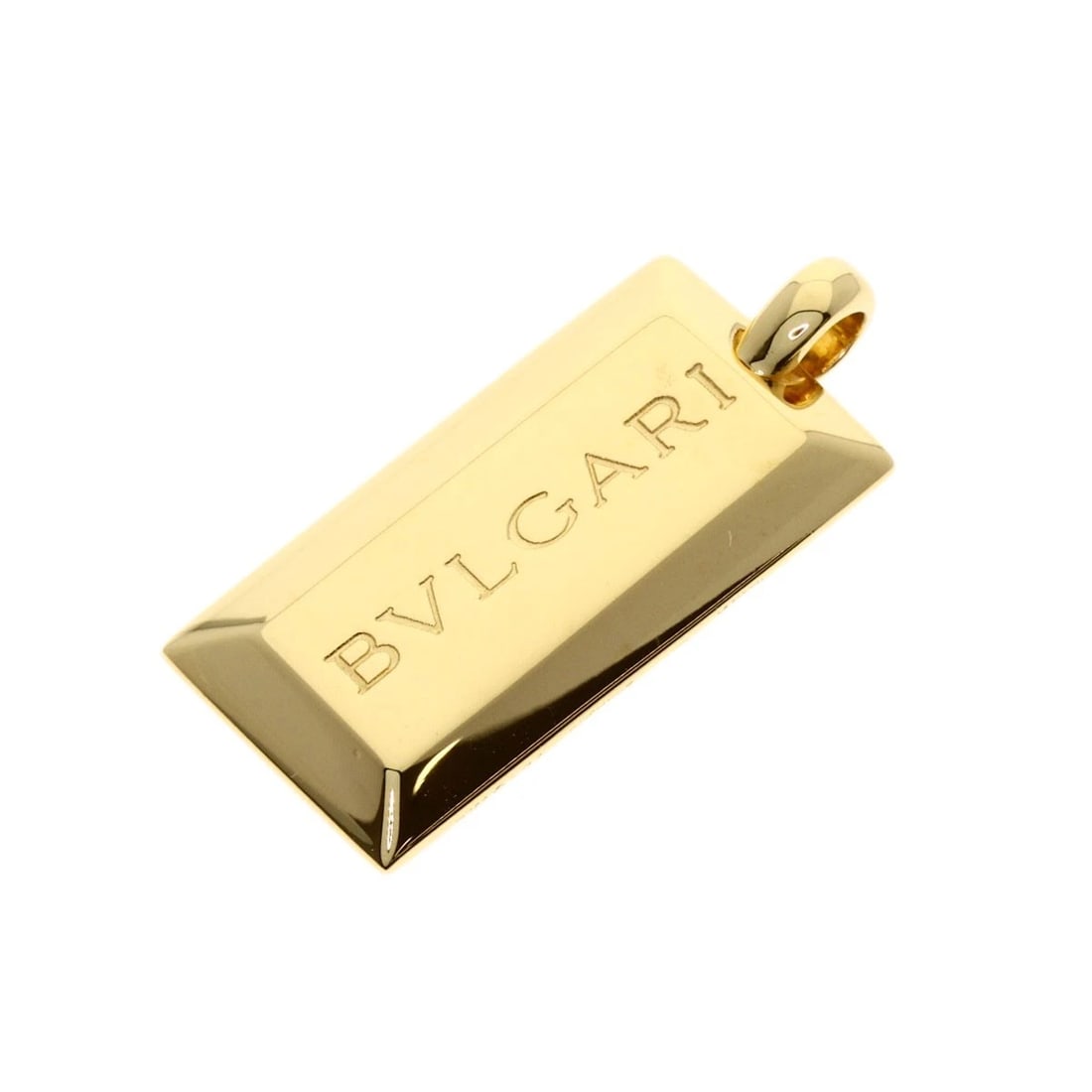 BVLGARI PENDANT TOP K18 YELLOW GOLD: BVLGARI Pendant top K18 Yellow Gold Brand: BVLGARI Type/Style: Pendant top Material: K18 Yellow Gold, Color: Gold Size: Top Size:1.2inch/30x12.7x2.6mm Accessories: None Accessories Notice:
