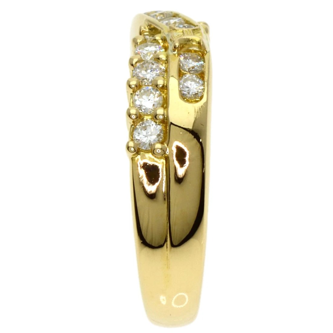 CELINE DIAMOND RING K18 YELLOW GOLD: CELINE Diamond Ring K18 Yellow Gold Brand: CELINE Type/Style: Ring Material: K18 Yellow Gold, Color: Size: 6.25(US) Accessories: None Accessories Notice: When purchasing pre-owned goods, p