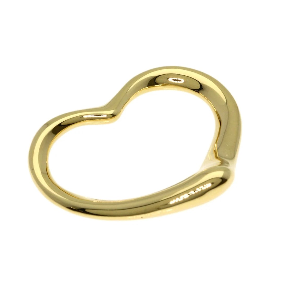 TIFFANY&CO. OPEN HEART TOP PENDANT TOP K18 YELLOW GOLD: TIFFANY&Co. Open Heart TOP Pendant top K18 Yellow Gold Brand: TIFFANY&Co. Type/Style: Pendant top Material: K18 Yellow Gold, Color: Gold Size: Top Size:0.7inch/18x21.7x4.6mm Accessories: None