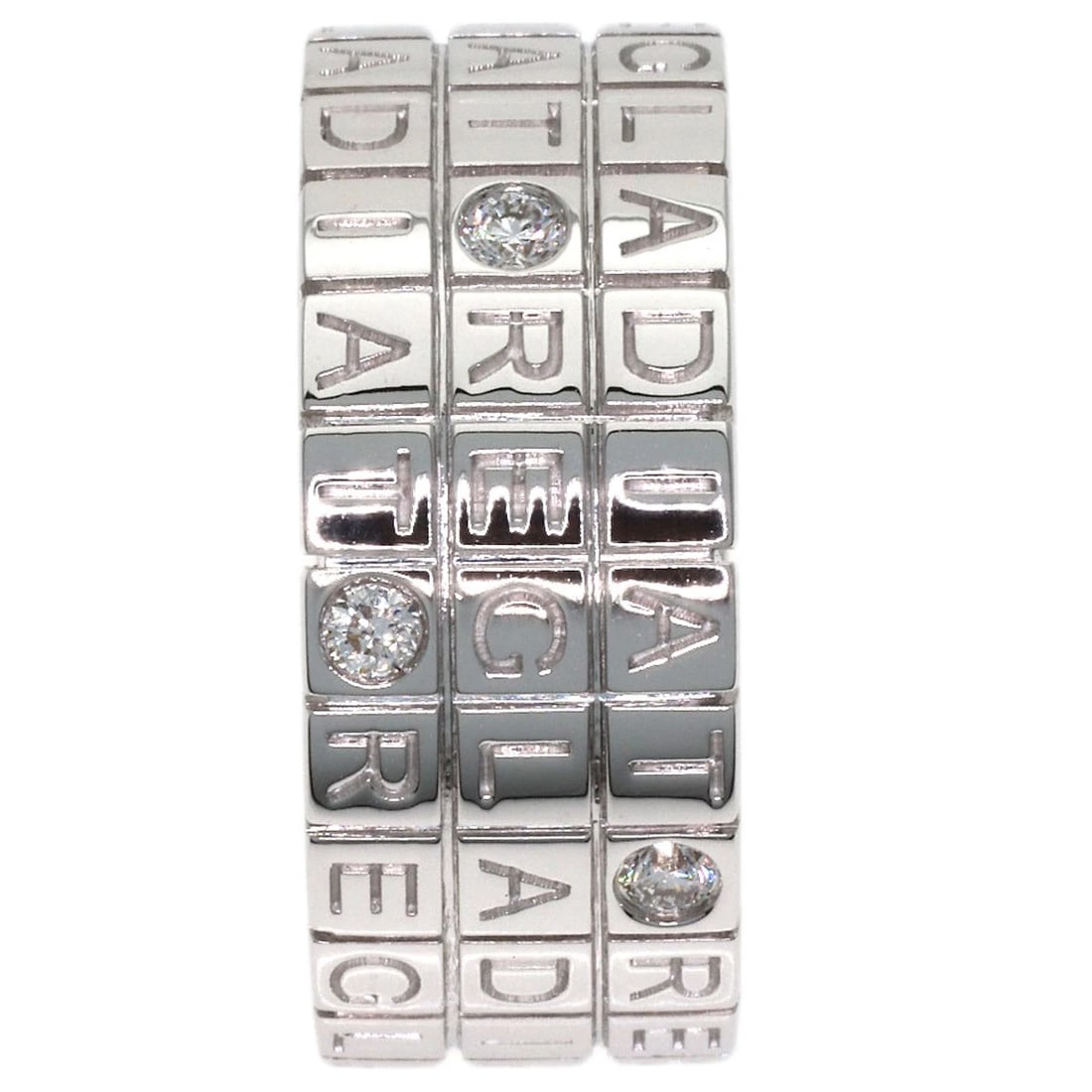 PONTE VECCHIO GLADIATOR DIAMOND RING K18 WHITE GOLD: Ponte Vecchio Gladiator Diamond Ring K18 White Gold Brand: Ponte Vecchio Type/Style: Ring Material: K18 White Gold, Main Stone Natural Color: Silver Size: 7.75(US) Accessories: None Access