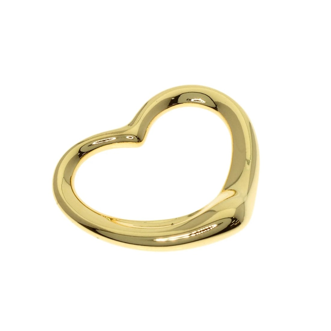 TIFFANY&CO. OPEN HEART PENDANT TOP K18 YELLOW GOLD: TIFFANY&Co. Open heart Pendant top K18 Yellow Gold Brand: TIFFANY&Co. Type/Style: Pendant top Material: K18 Yellow Gold, Color: Gold Size: Top Size:0.7inch/18.2x22x3.8mm Accessories: None
