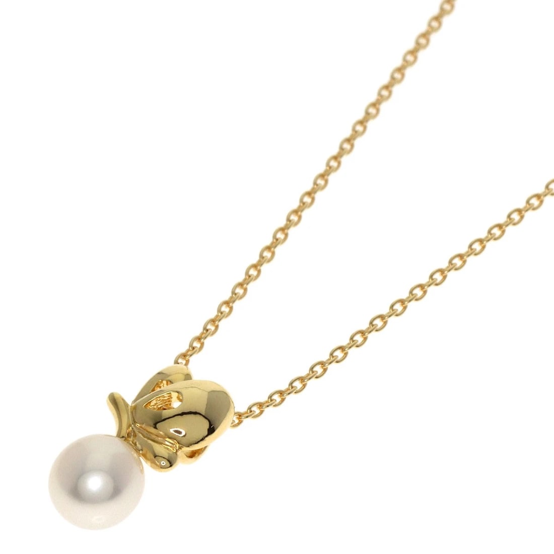 TASAKI AKOYA PEARL NECKLACE K18 YELLOW GOLD: TASAKI Akoya Pearl Necklace K18 Yellow Gold Brand: TASAKI Type/Style: Necklace Material: K18 Yellow Gold, Color: Gold Size: Stone Size:0.2inch/5.6mm Chain Length:15.7inch/40cm Chain Width:0.4inch/0.9m